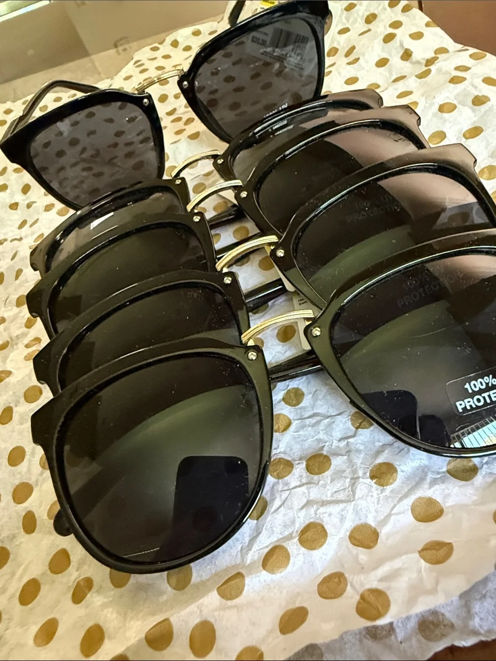 Sears Black Sunglasses Pack - Black Frames with Dark Lenses